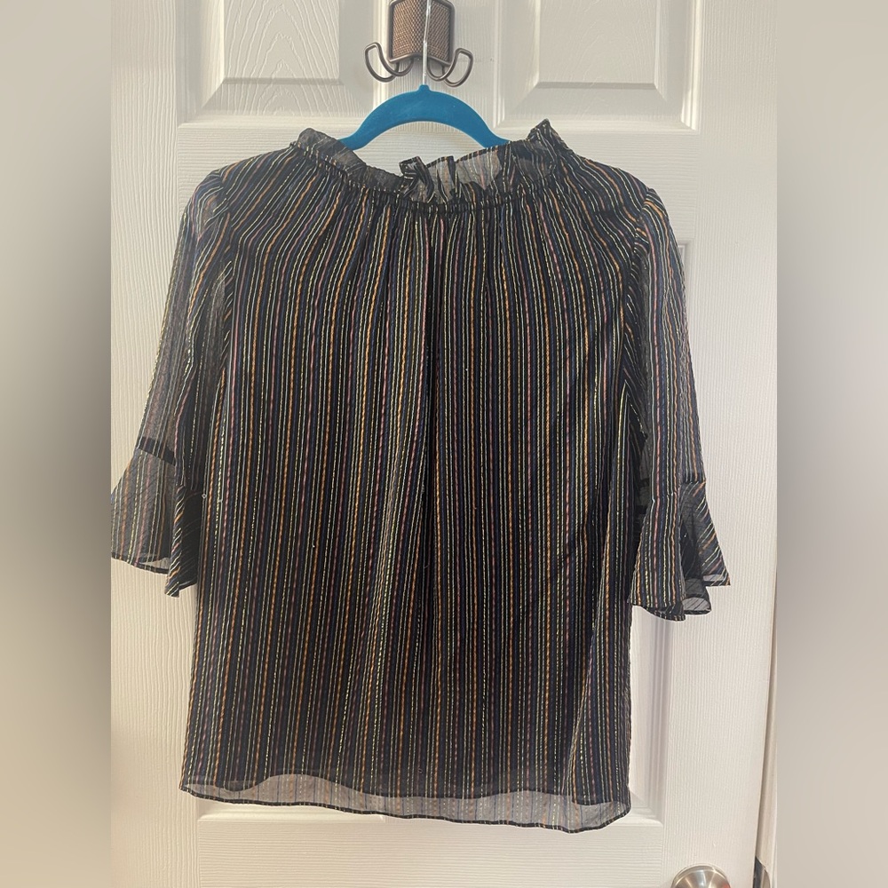 Rebecca Taylor, sheer shirt multicolor size XL